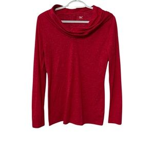 Gap Long Sleeve Cowl Neck Top - Red - Women’s Small